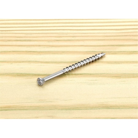 Starborn No.8 x 2.5 in. Star Trim Head Stainless Steel Deck Screws, 2500PK 5001470